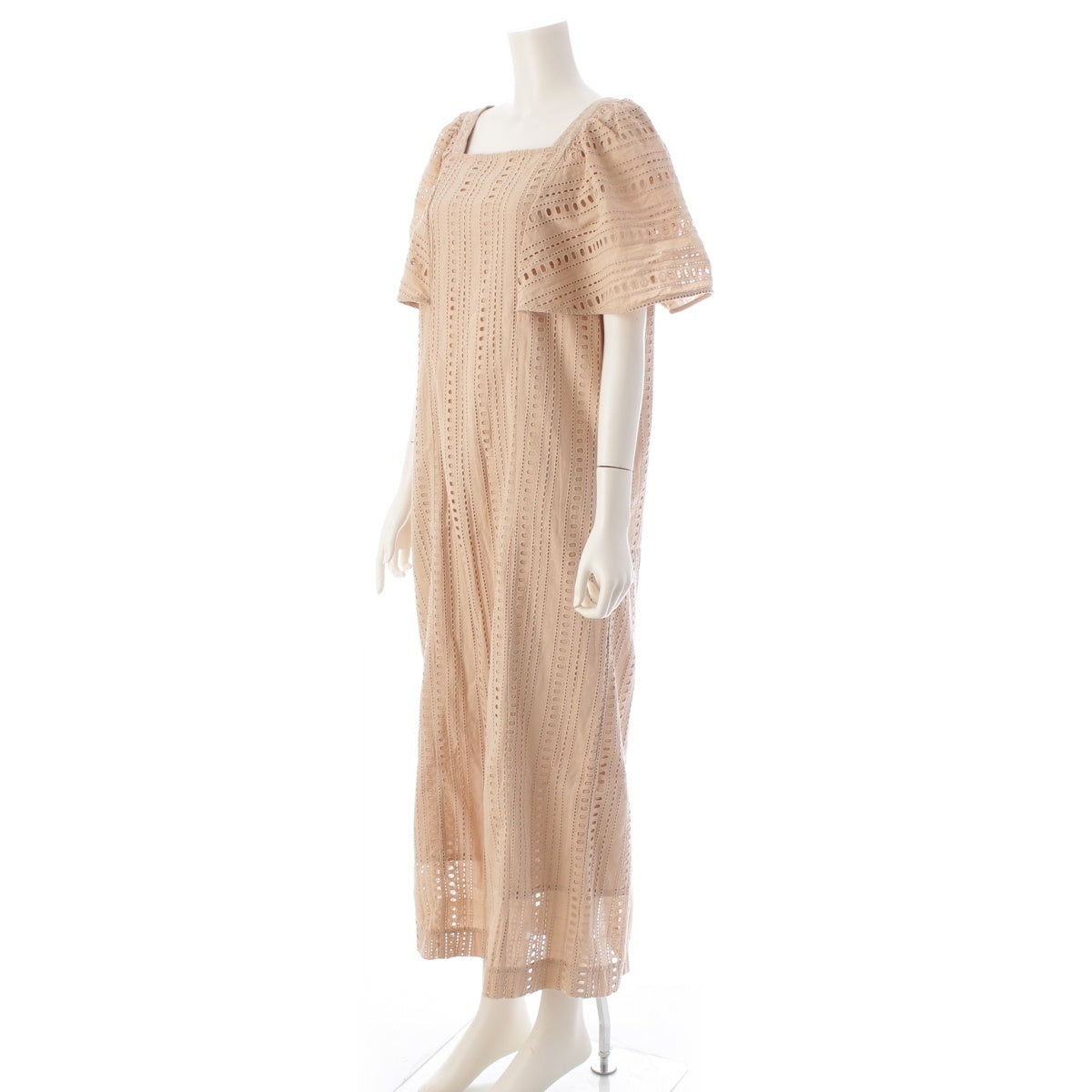 NE QUITTEZ PAS cotton cutwork tunic one piece 010451GY1 beige M