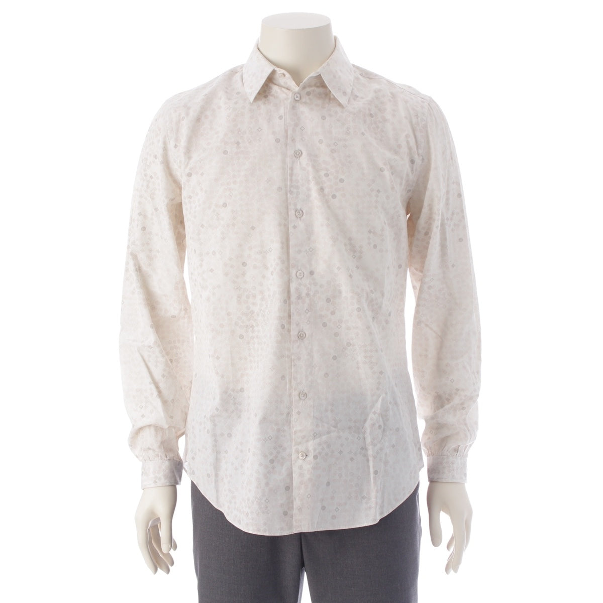 LOUIS VUITTON cotton Monogram Long sleeve shirt white M
