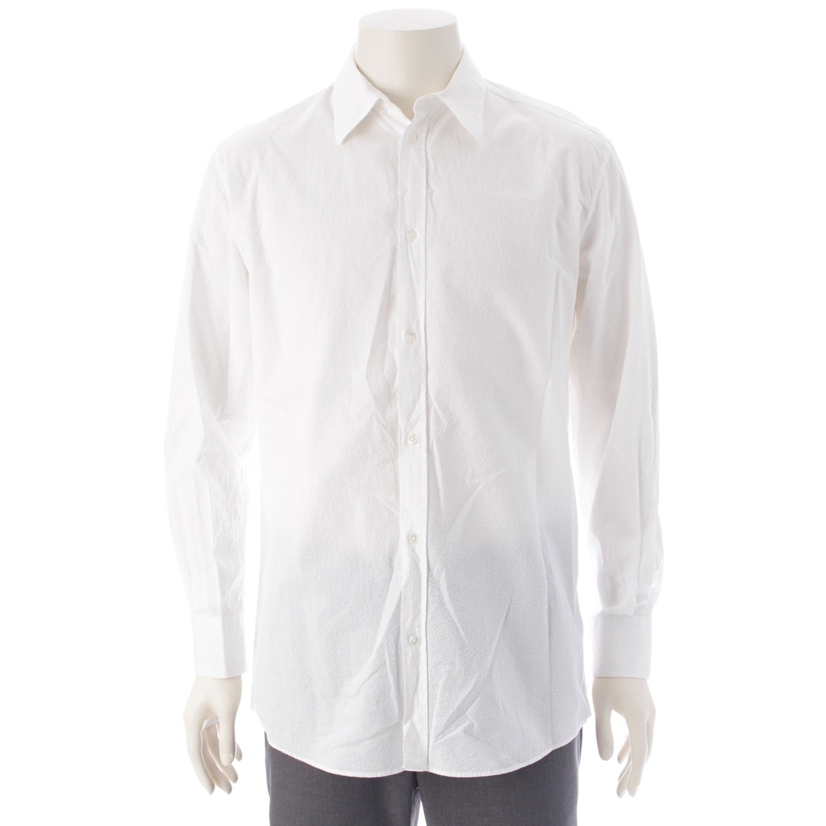 LOUIS VUITTON cotton LV Jacquard Long sleeve shirt white M
