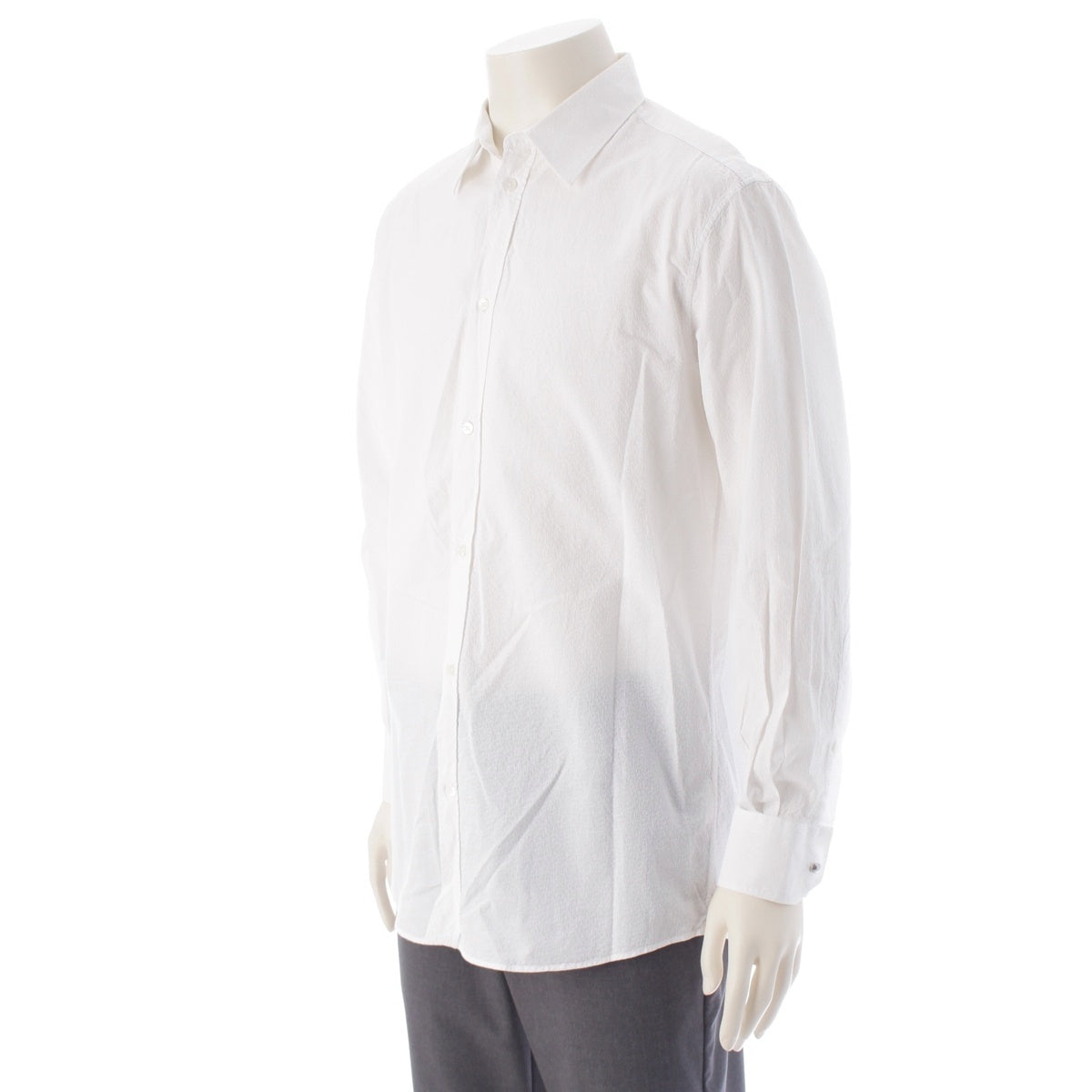 LOUIS VUITTON cotton LV Jacquard Long sleeve shirt white M