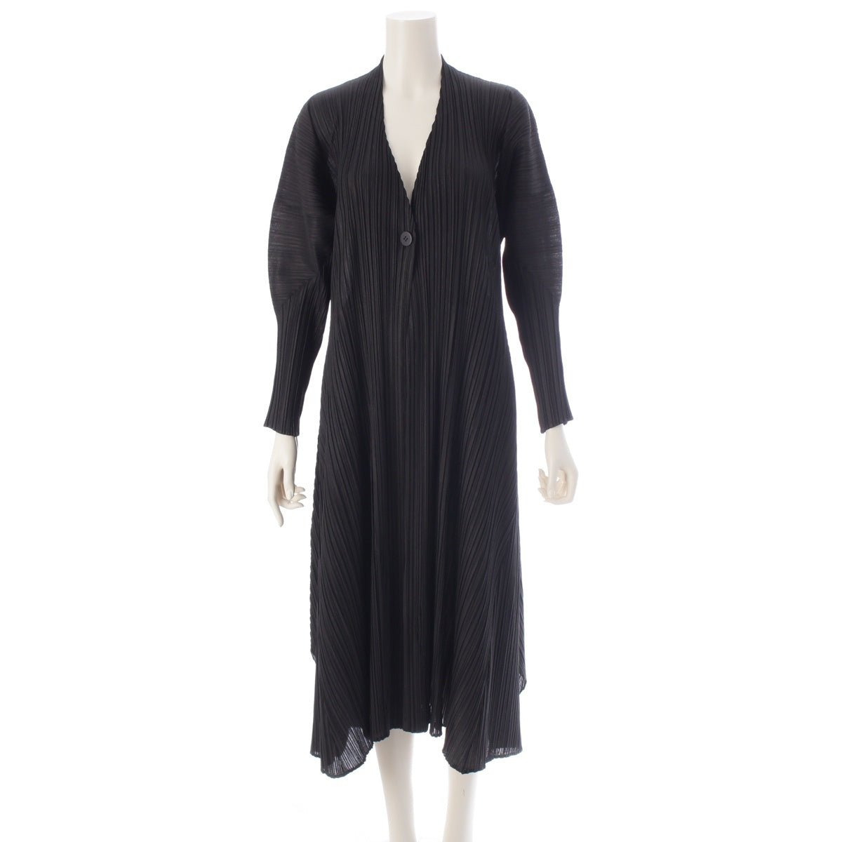 PLEATS PLEASE ISSEY  Long long sleeve cardigan tops PP11-JA452 black 3