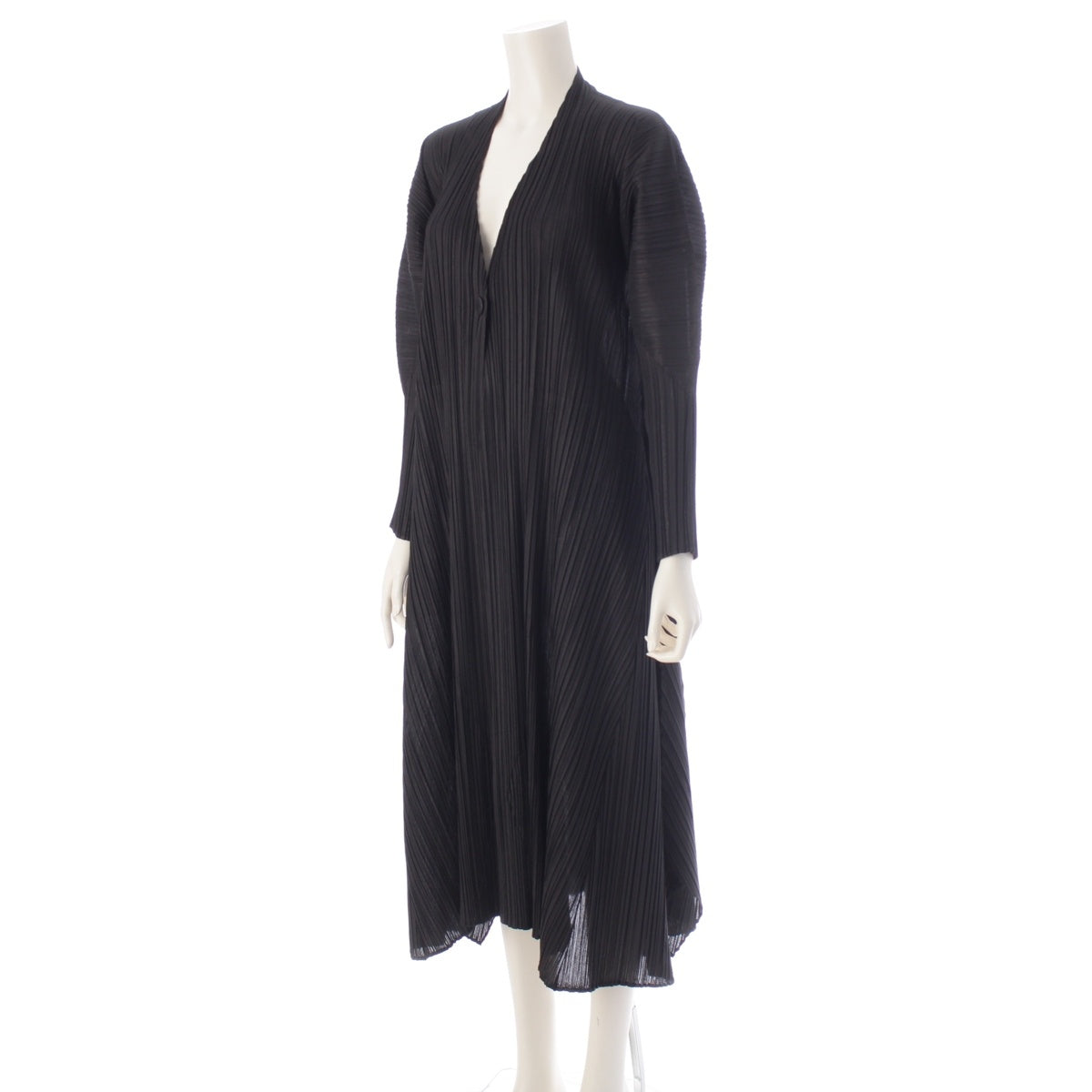 PLEATS PLEASE ISSEY  Long long sleeve cardigan tops PP11-JA452 black 3