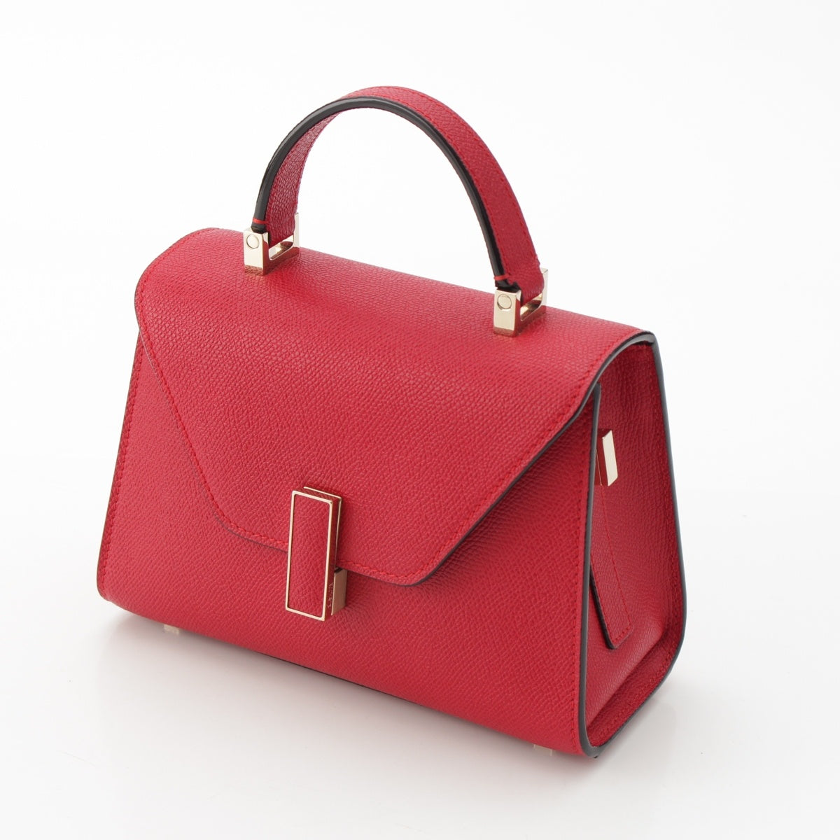 Valextra Iside Micro leather 2WAY Shoulder Handbag Red