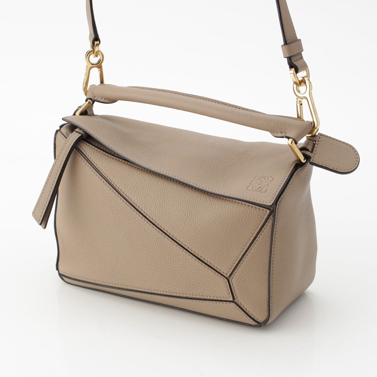 LOEWE Puzzle bag small leather 2WAY Shoulder Handbag Sand beige