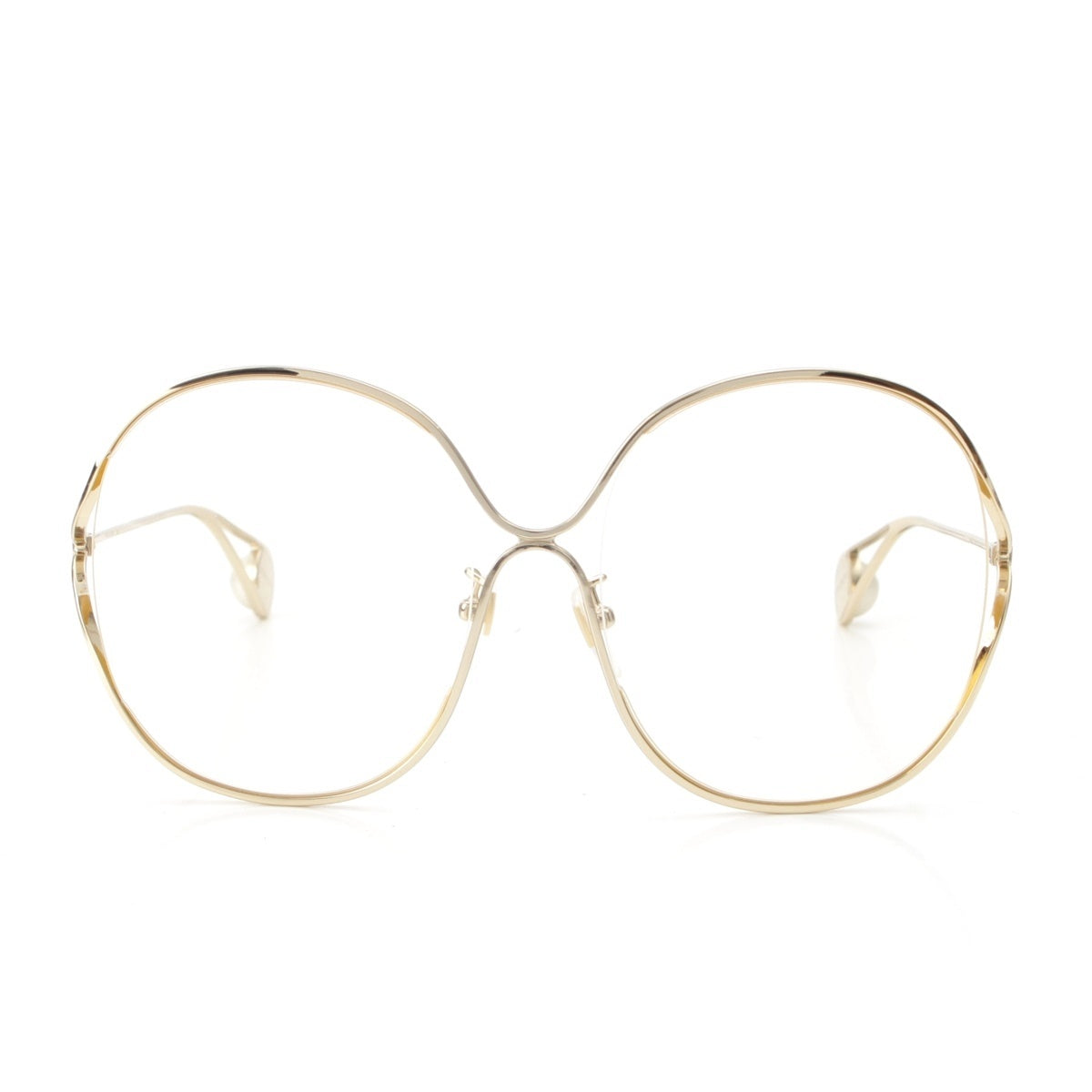 GUCCI GG Round Oversized Glasses Eyewear GG0362S gold