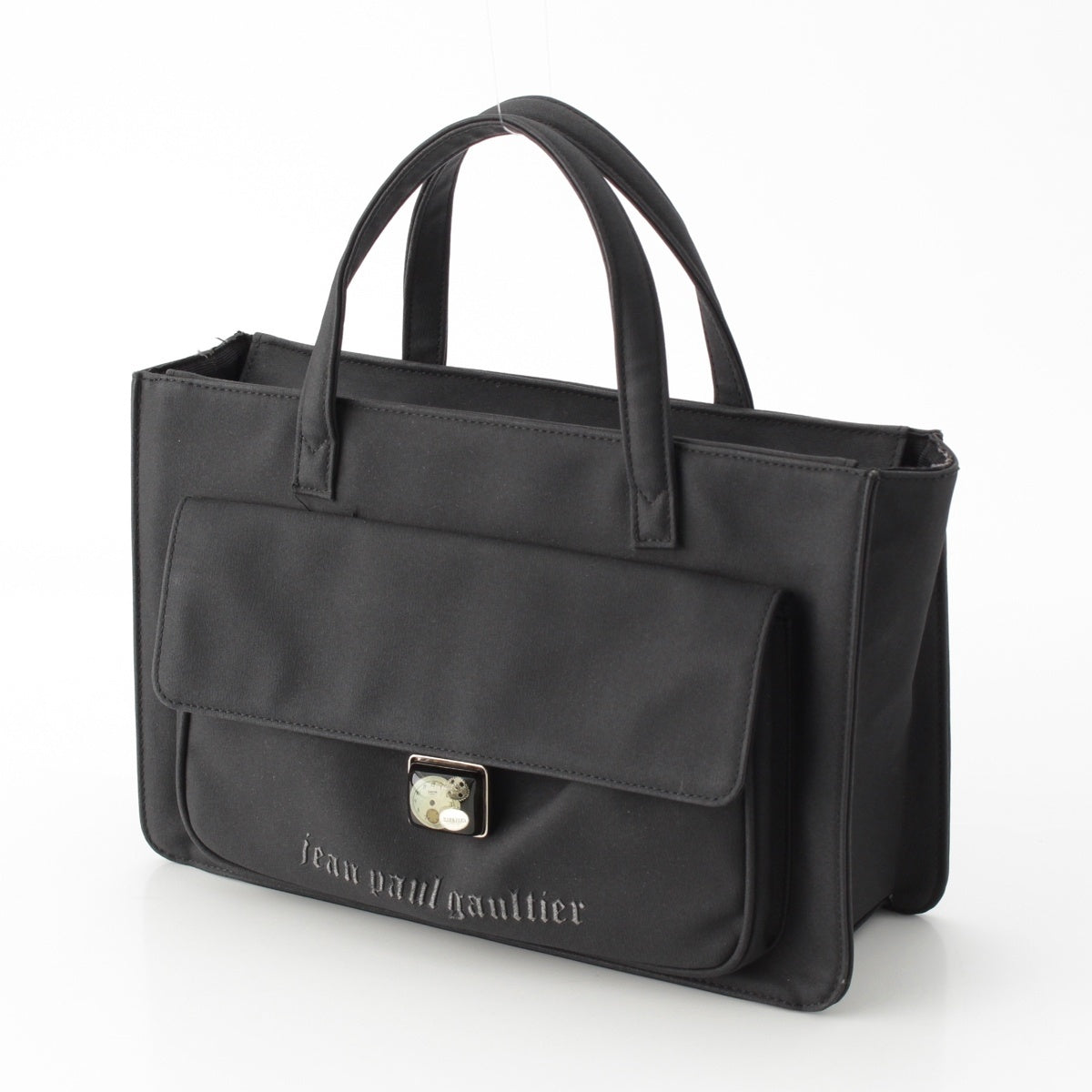 JEAN-PAUL GAULTIER Clock motif logo mini Handbag black