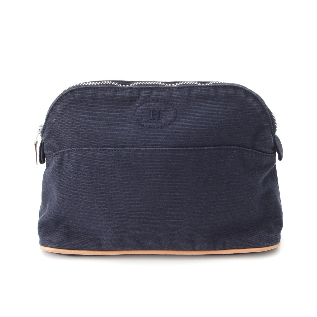 HERMES Bored Canvas Mini Pouch accessory case Navy