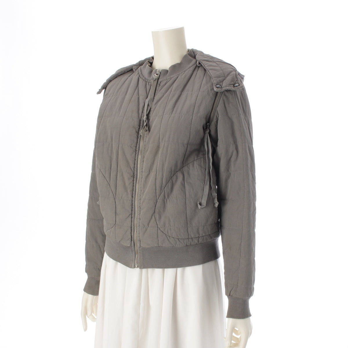 MARTIN MARGIELA Early MM6 Hooded 3WAY Quilting Blouson jacket vest gray 40