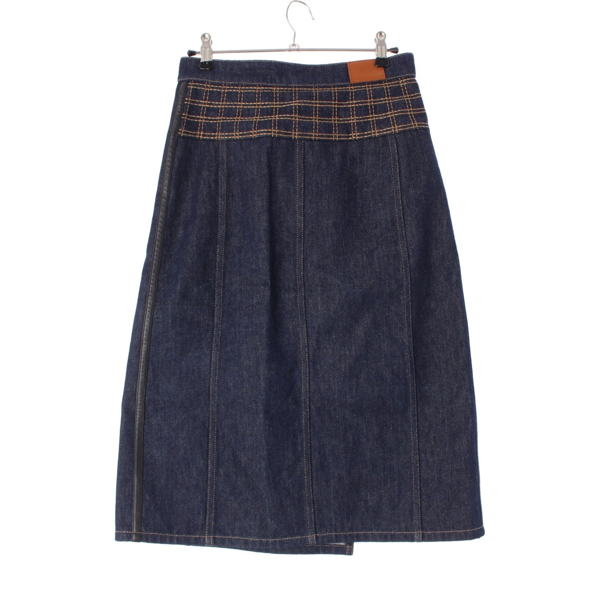 HERMES Serie Button Denim Wrap Skirt skirt Indigo 34