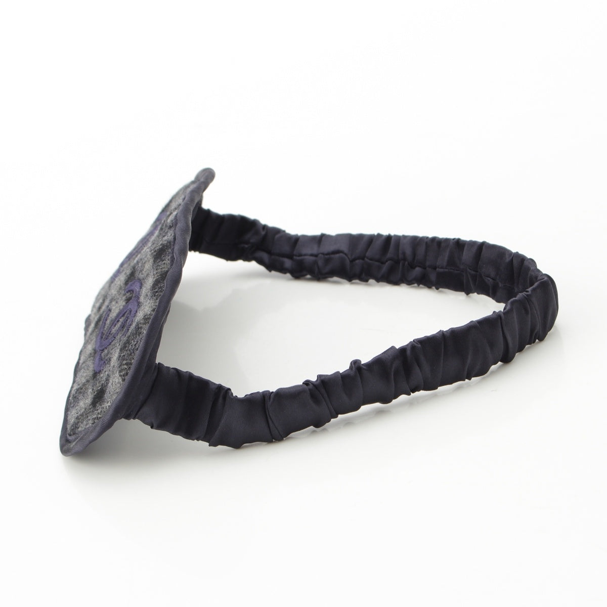 CHANEL wool COCO Mark Eye Mask Accessory gray