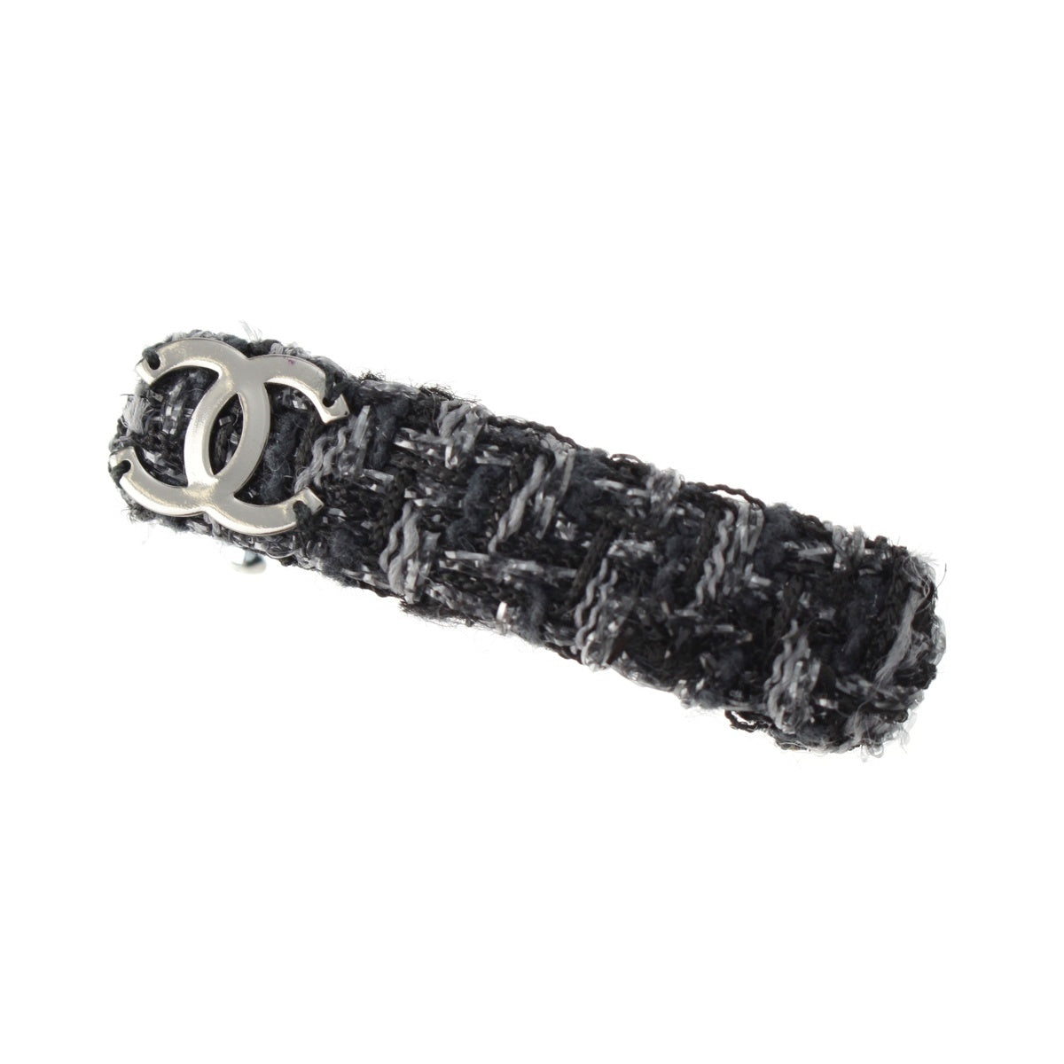 CHANEL tweed COCO Mark Valletta hair accessory black