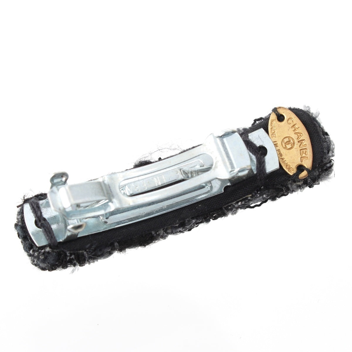 CHANEL tweed COCO Mark Valletta hair accessory black