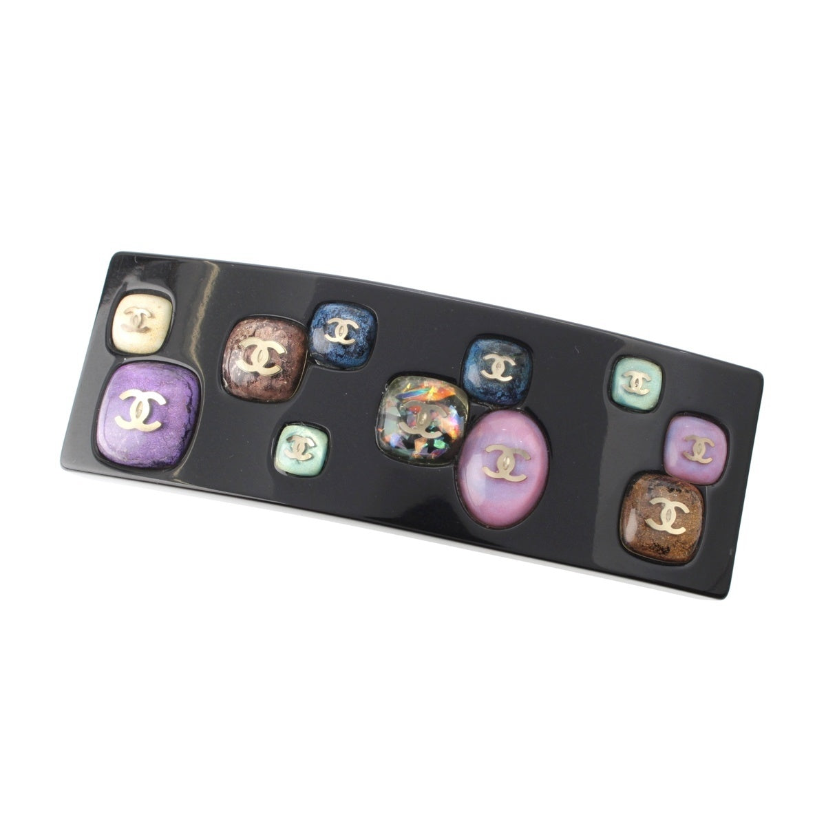 CHANEL 06P COCO Mark colored stone Valletta hair accessory multicolor