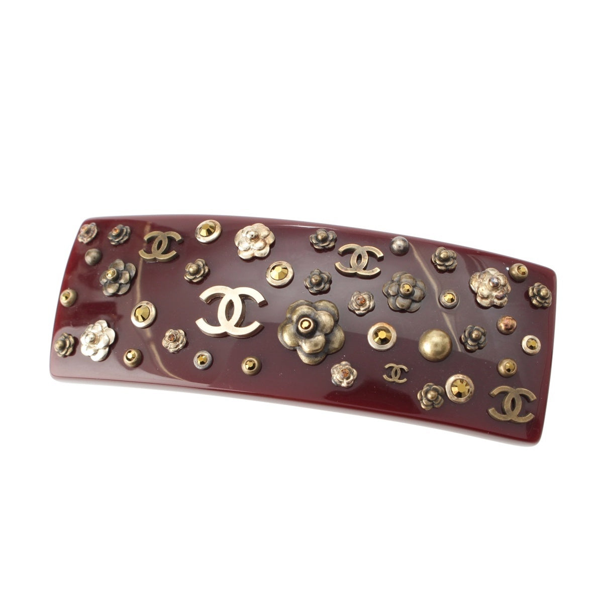 CHANEL 17P COCO Mark Camellia Valletta hair accessory Bordeaux