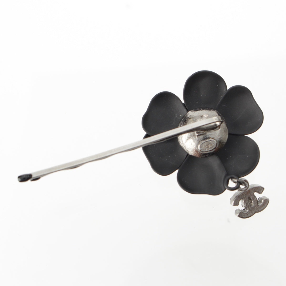 CHANEL 09A COCO Mark Camellia Hairpin hair accessory black