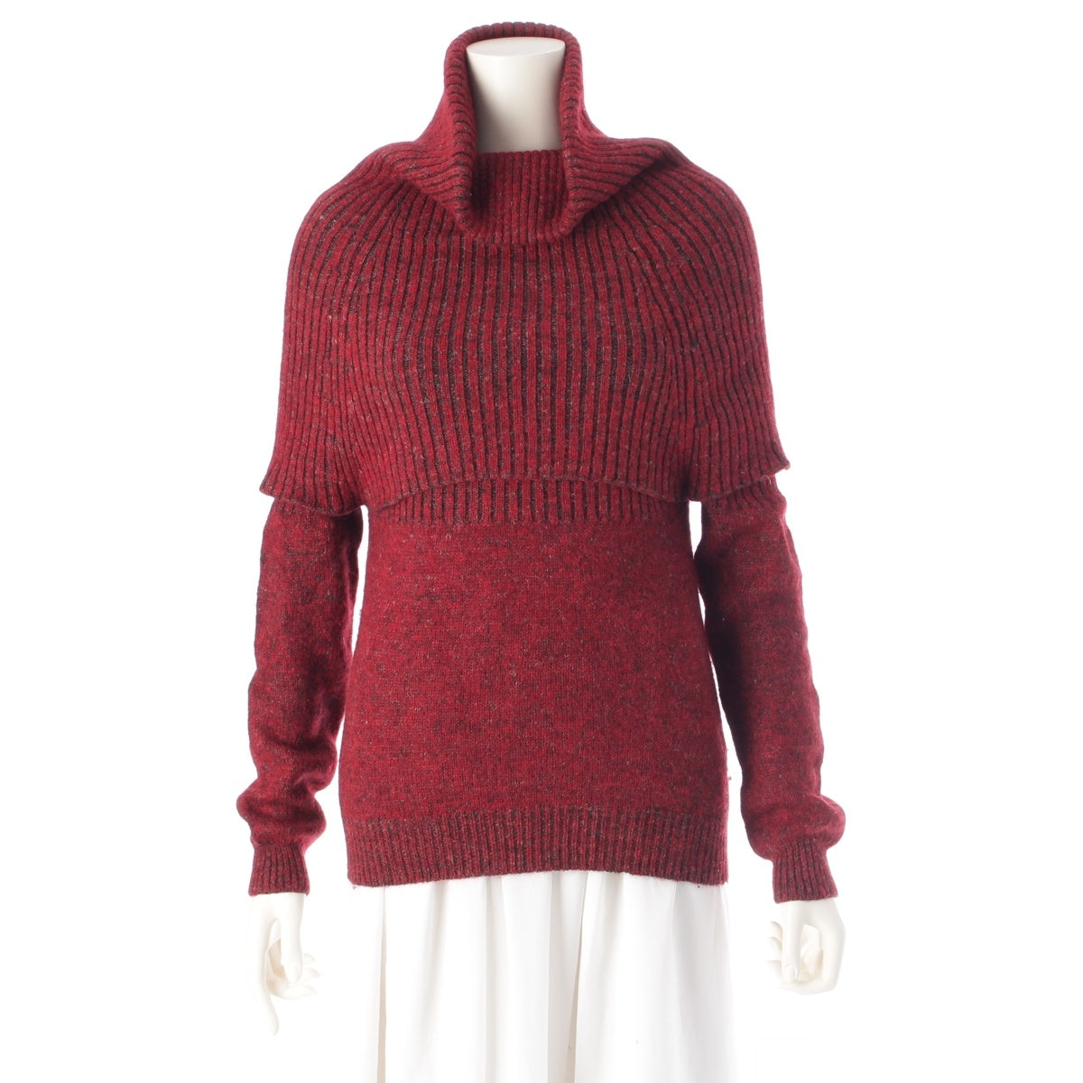 Y's Youji Yamamoto wool Deformed knit sweater tops YP‐K24‐370 Red 2