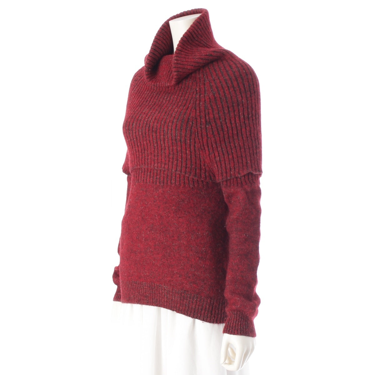 Y's Youji Yamamoto wool Deformed knit sweater tops YP‐K24‐370 Red 2