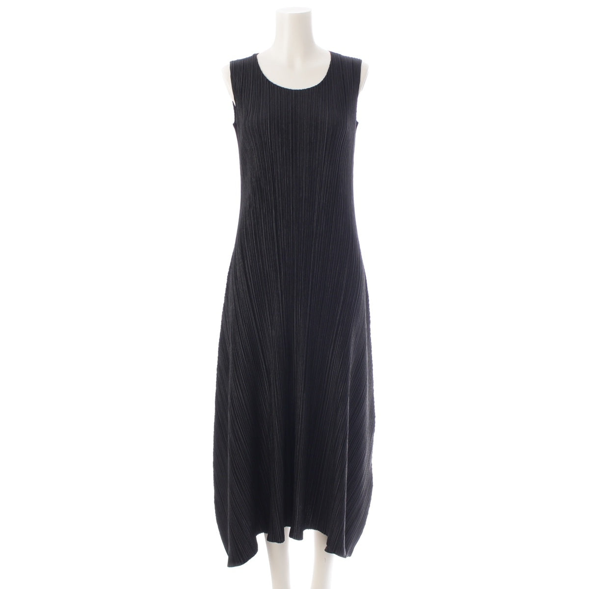 PLEATS PLEASE ISSEY  Flare Long Sleeveless one piece dress PP63-JH188 black 2
