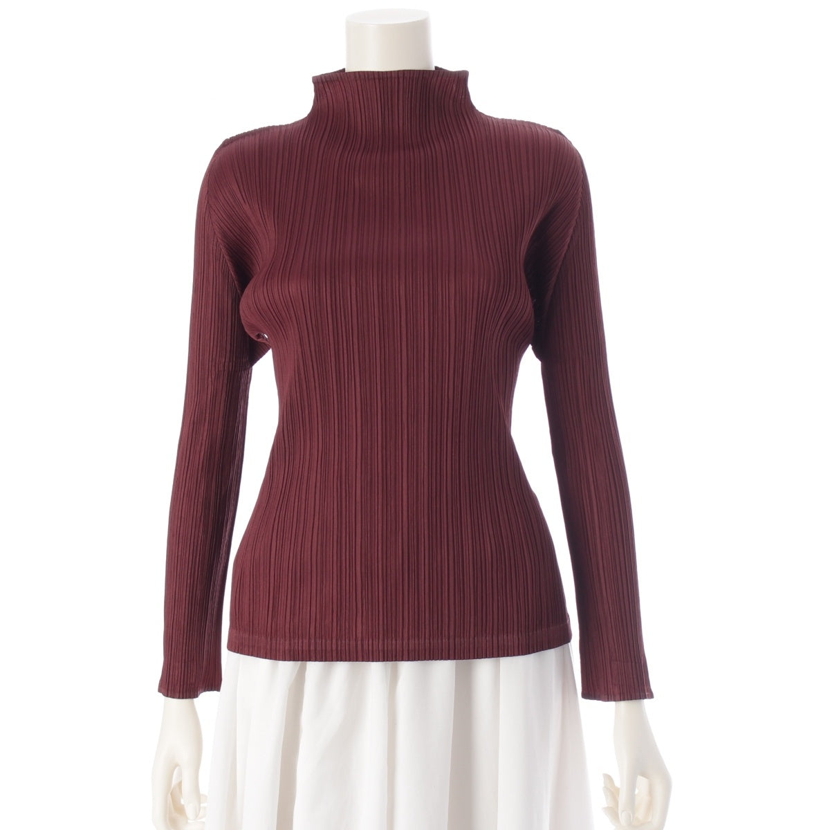 PLEATS PLEASE ISSEY  turtleneck long sleeve Cut tops Brown 3