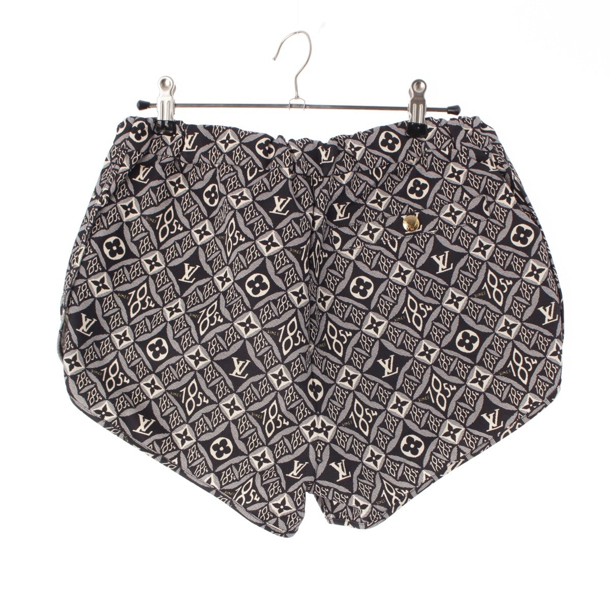 LOUIS VUITTON Nylon Monogram Short Pants Bottoms RW211A black 34