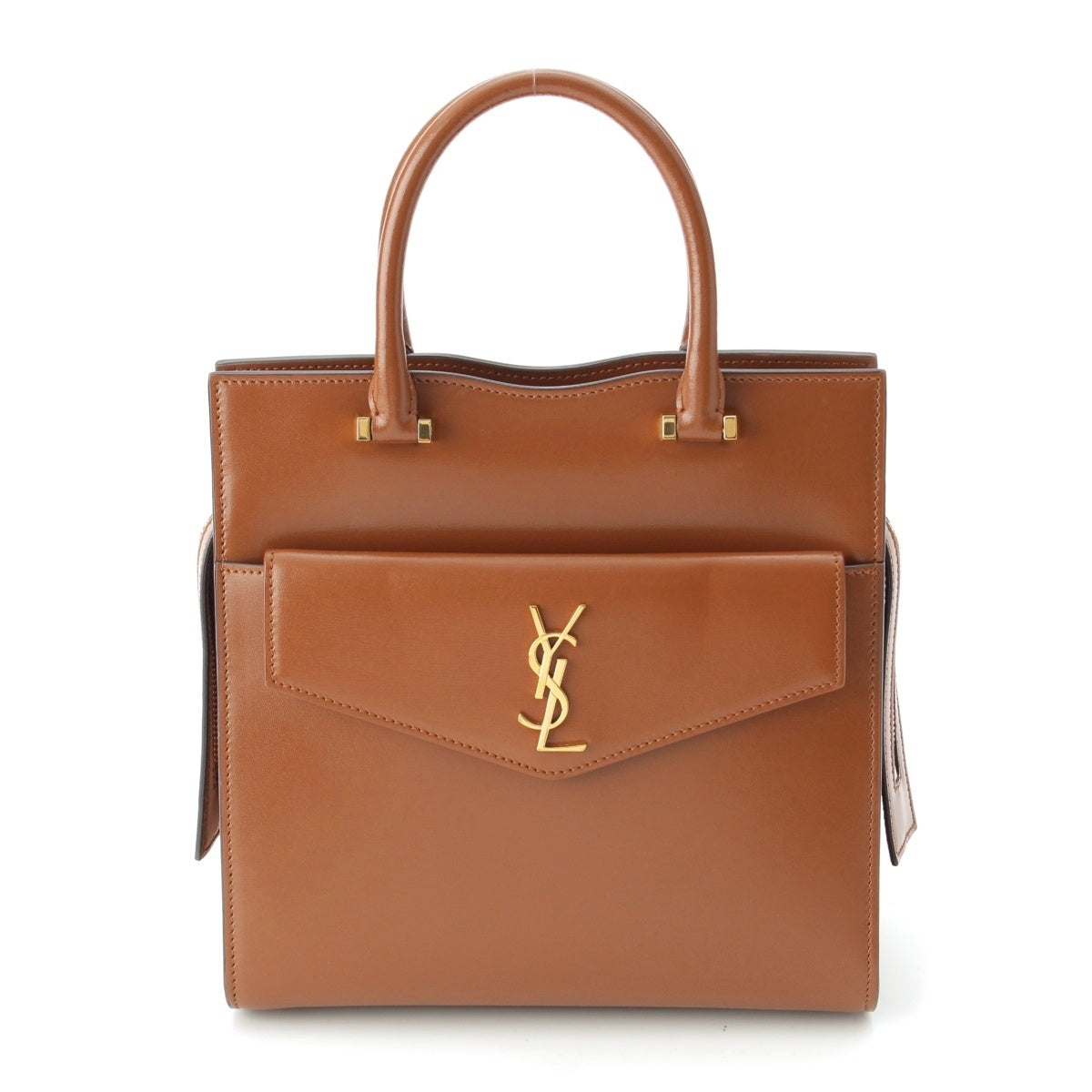 SAINT LAURENT Uptown leather Small 2WAY Shoulder Handbag 561203 Brown