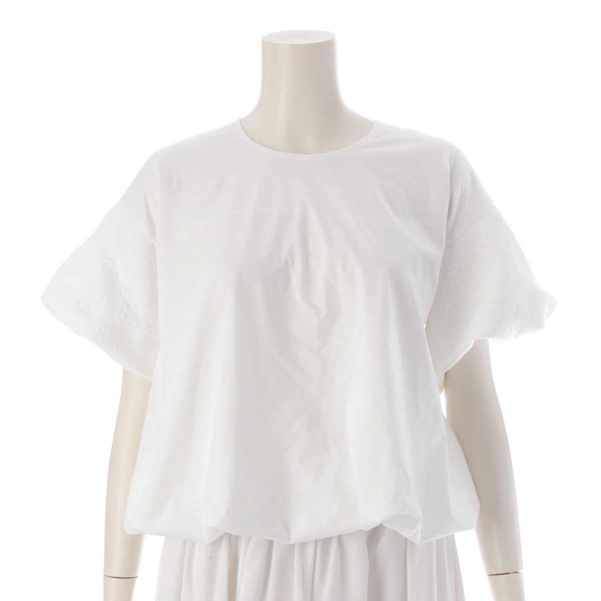 TATRAS Balloon Short Sleeve Double Face blouse tops LTAT25S8667 white 2