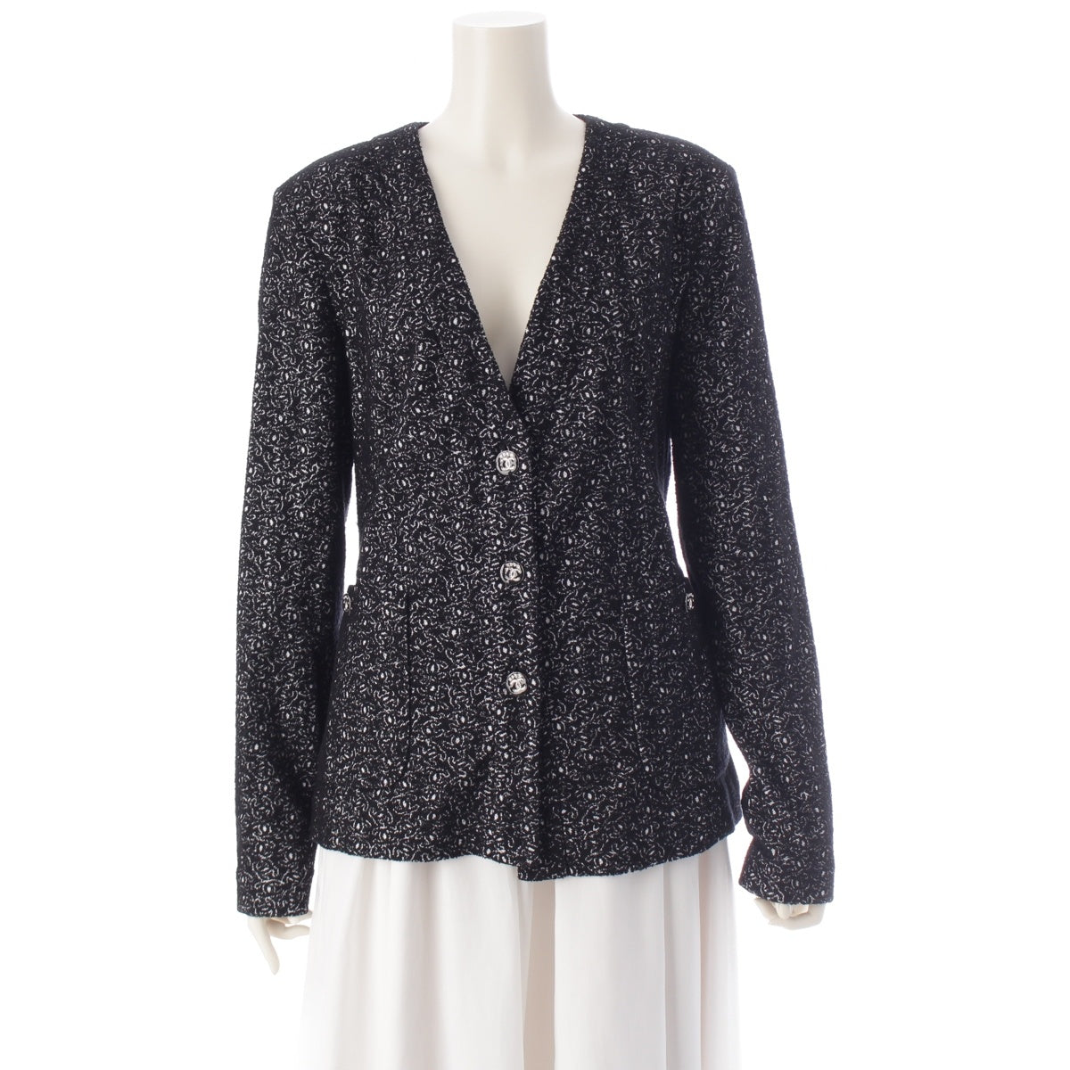 CHANEL COCO Mark COCO Button Belt No color jacket outer P78591 black 42