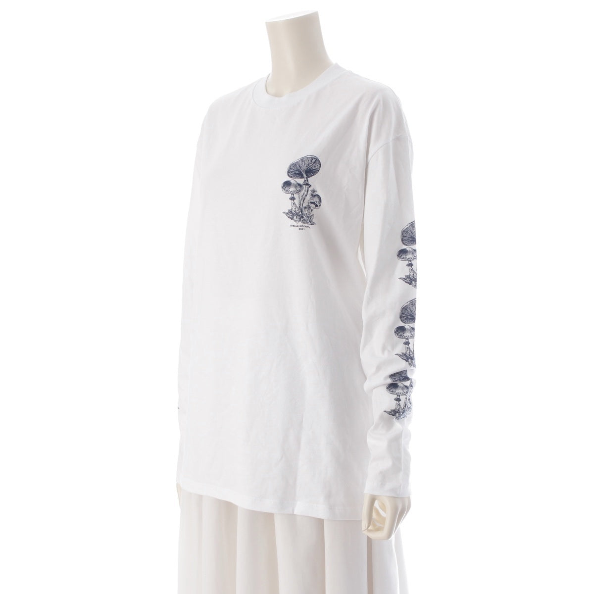 Stella McCartney cotton Printed Long Tee Long-sleeved T-shirt tops white S