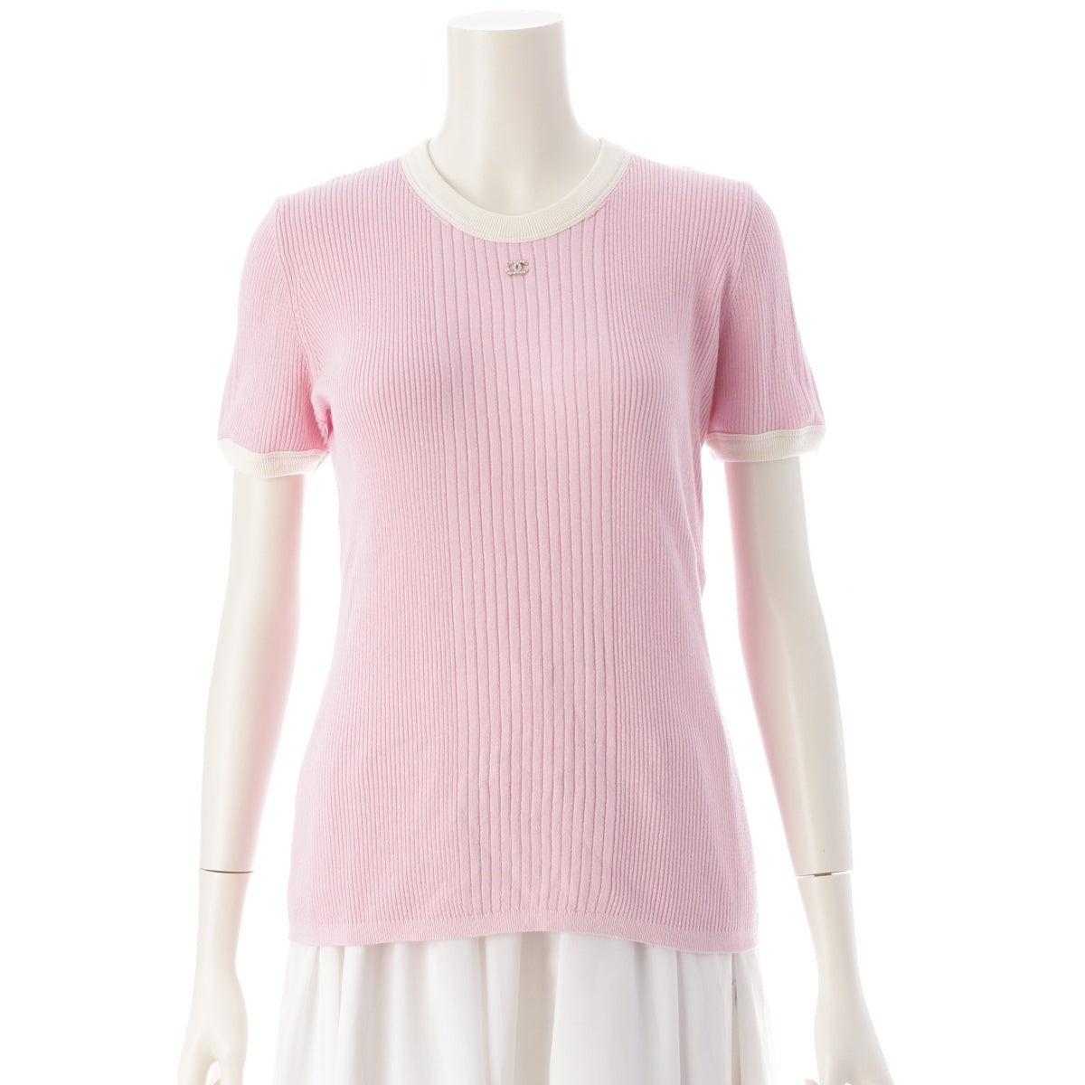CHANEL Coco Beach COCO Mark knit tops P78617 pink 42