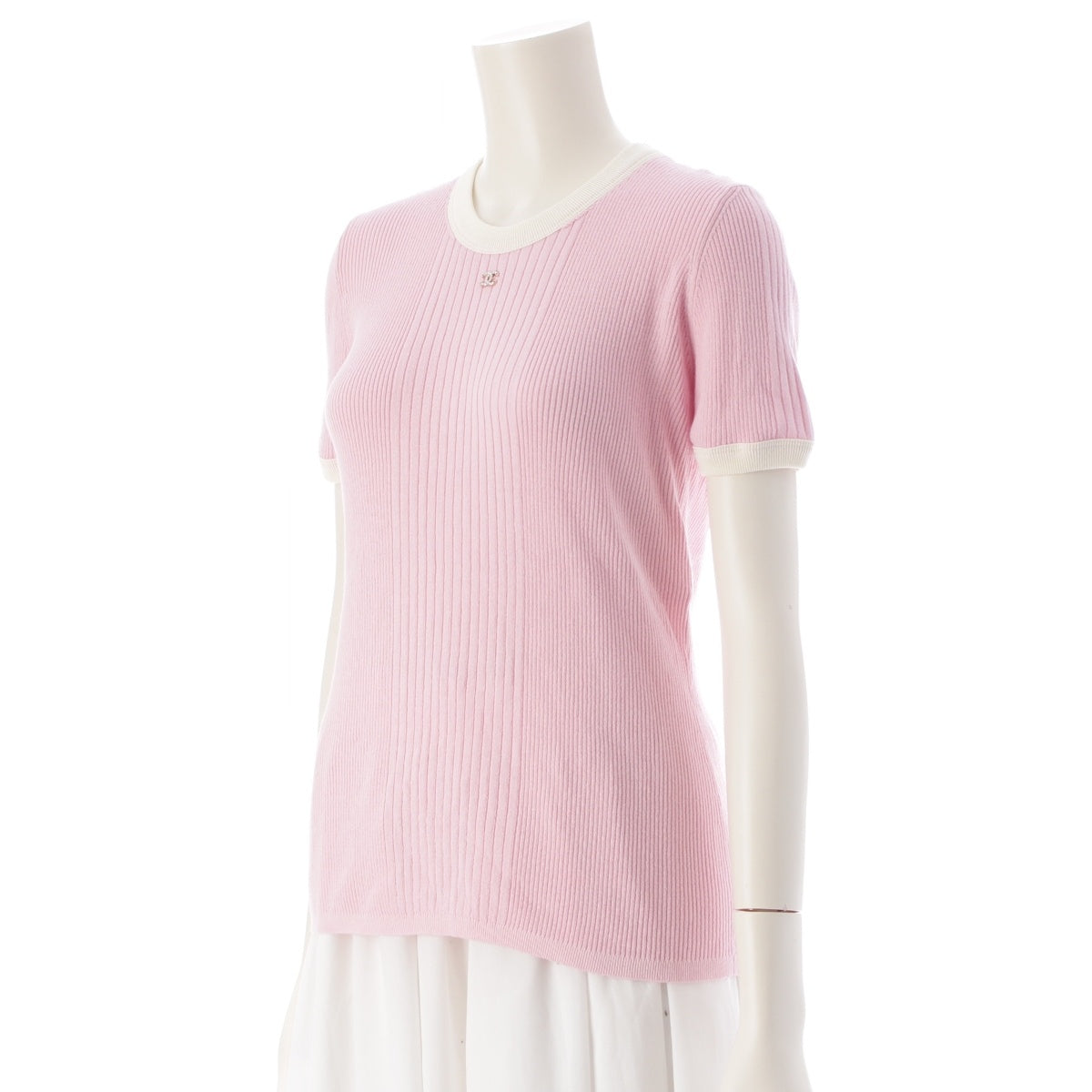 CHANEL Coco Beach COCO Mark knit tops P78617 pink 42