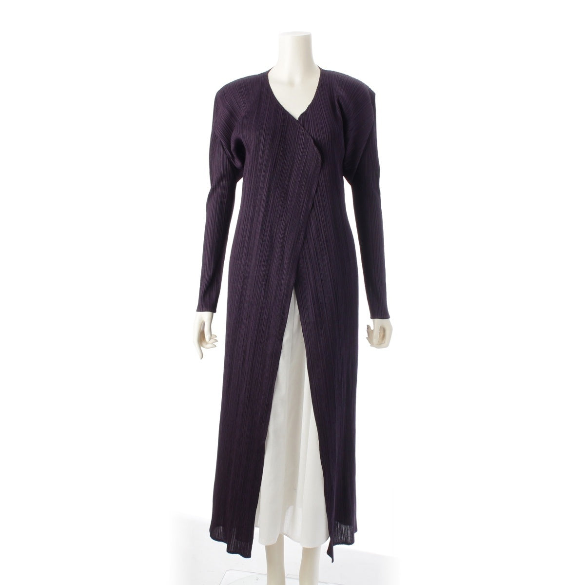 PLEATS PLEASE ISSEY  Long long sleeve cardigan tops PP73-JH177 purple 4