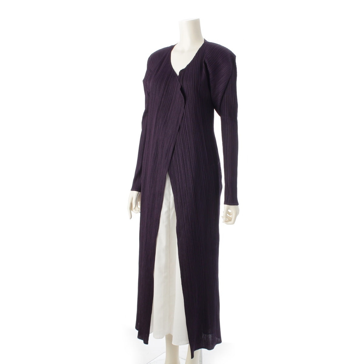 PLEATS PLEASE ISSEY  Long long sleeve cardigan tops PP73-JH177 purple 4