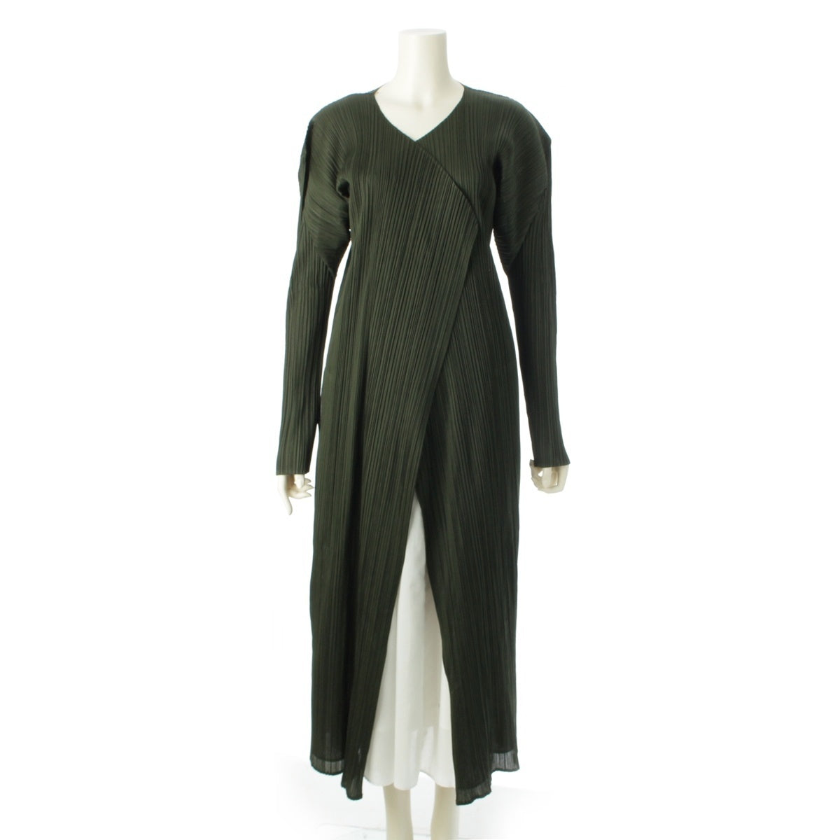 PLEATS PLEASE ISSEY  Long long sleeve cardigan tops PP43-JH617 green 4