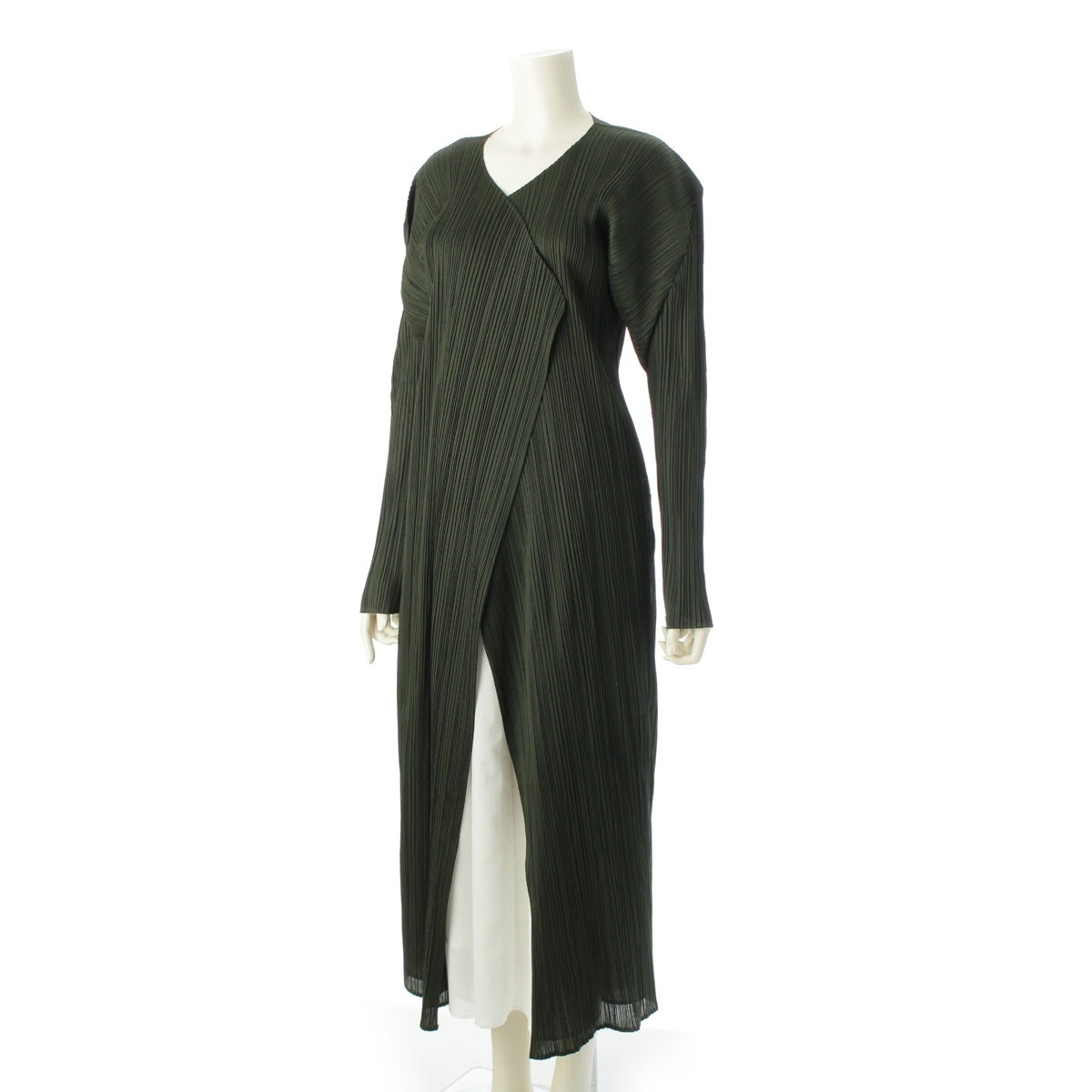 PLEATS PLEASE ISSEY  Long long sleeve cardigan tops PP43-JH617 green 4