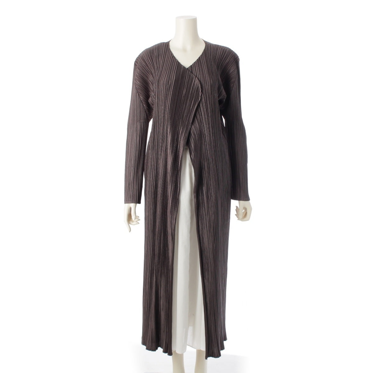 PLEATS PLEASE ISSEY  Long long sleeve cardigan tops PP73-JA207 gray 4