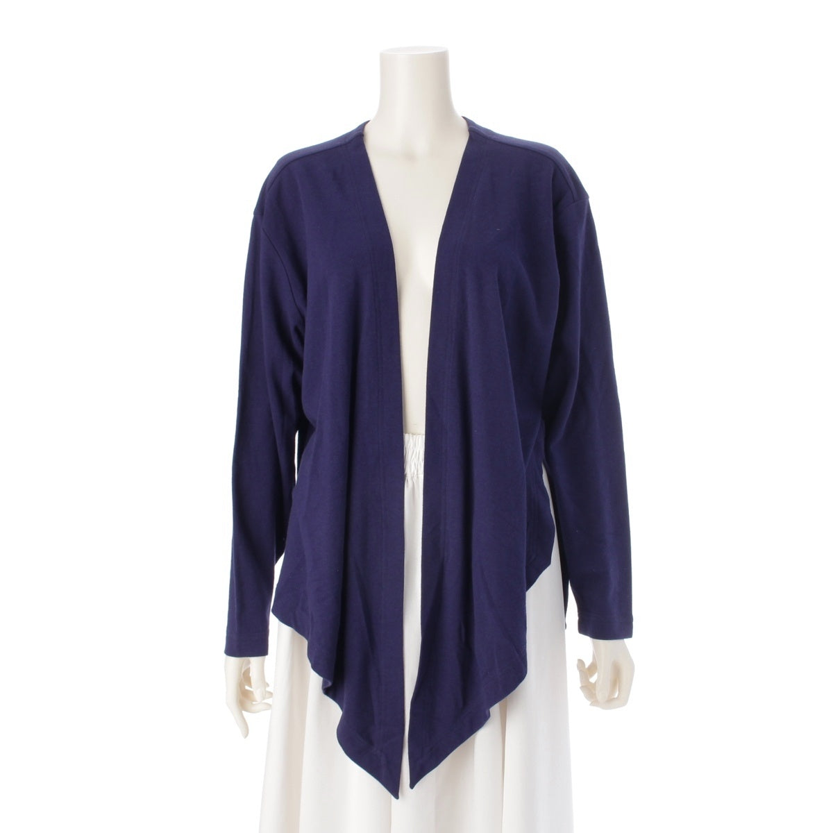 Plantation Miyake International period cotton Modified long sleeve bolero cardigan tops PY11630 Navy M