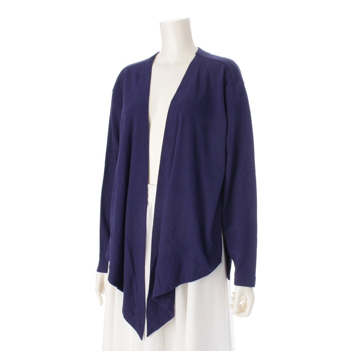 Plantation Miyake International period cotton Modified long sleeve bolero cardigan tops PY11630 Navy M