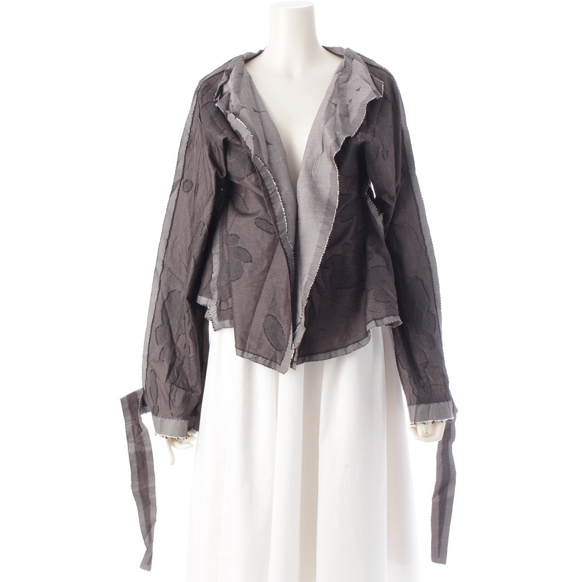 ISSEY MIYAKE A-POC INSIDE floral print bolero No color jacket outer AP11FJ128 Gray Charcoal 2