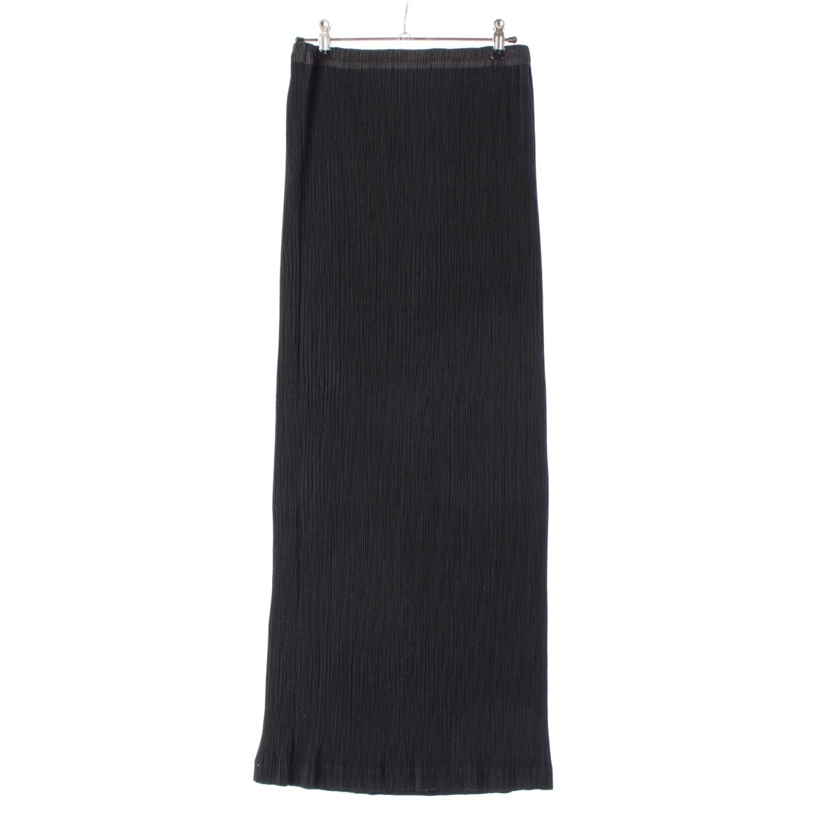 ISSEY MIYAKE Thick Waist Pleated Long skirt IM14FG912 black 4