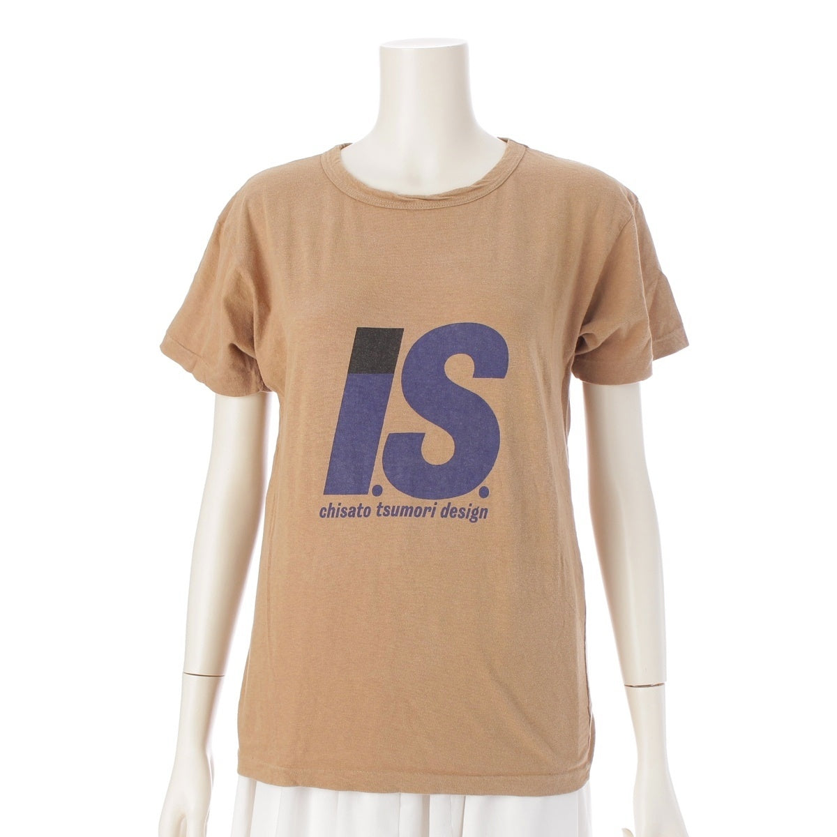ISSEY MIYAKE Tsumori Chisato IS Issey Sports Single sleeve hem logo crew neck Cut Short sleeve T-shirt RY127 24 Beige Blue Navy 9