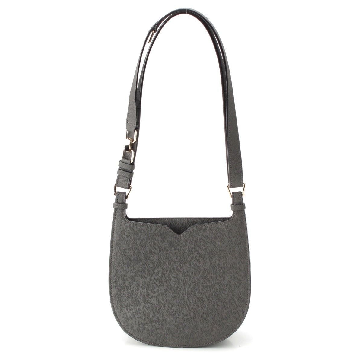 Valextra Hobo Weekend leather mini Shoulder Bag Smoky gray