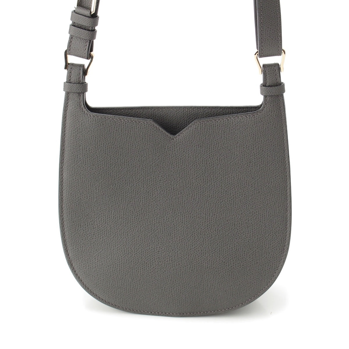 Valextra Hobo Weekend leather mini Shoulder Bag Smoky gray