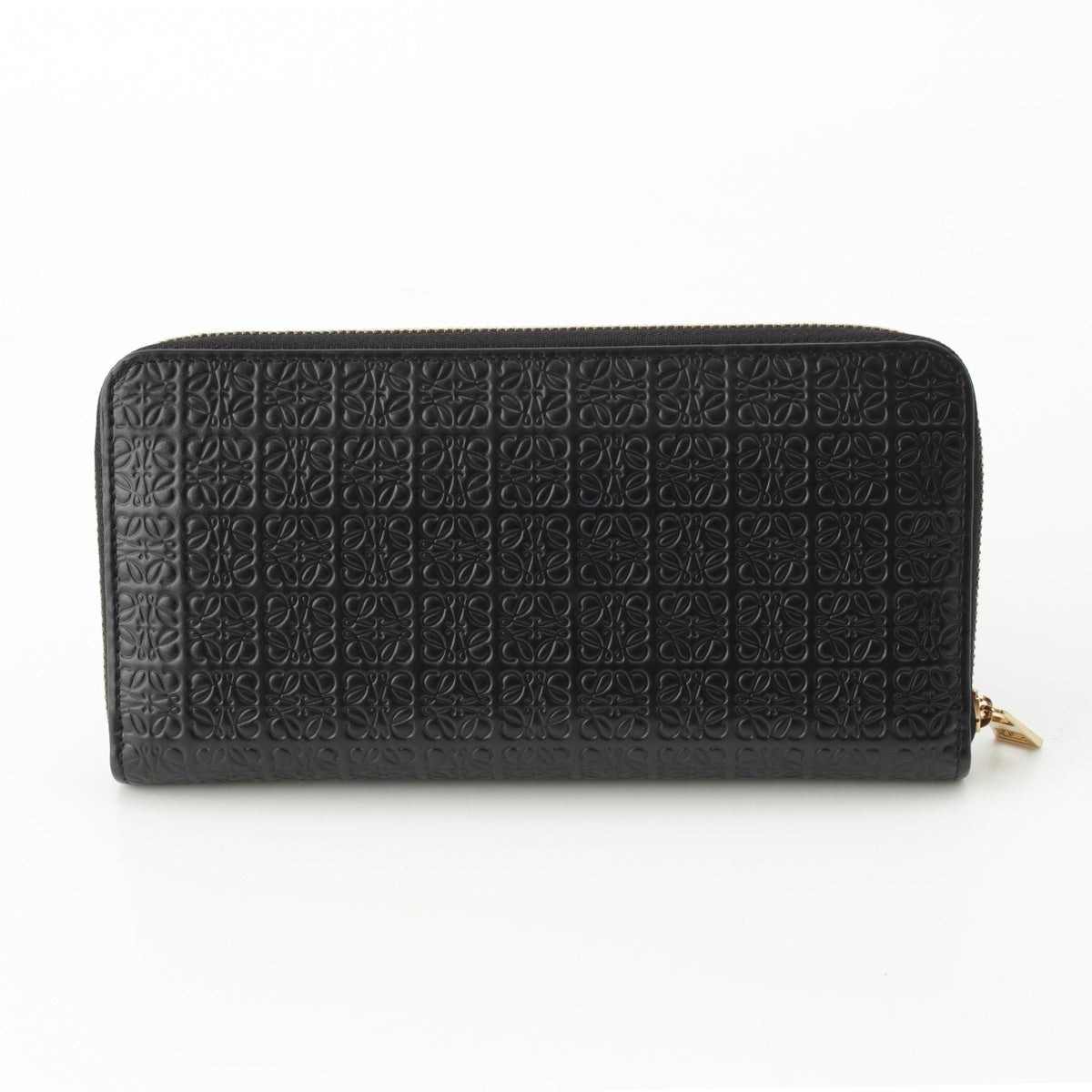 LOEWE leather Repeat Anagram Zip Around Purse Wallet black