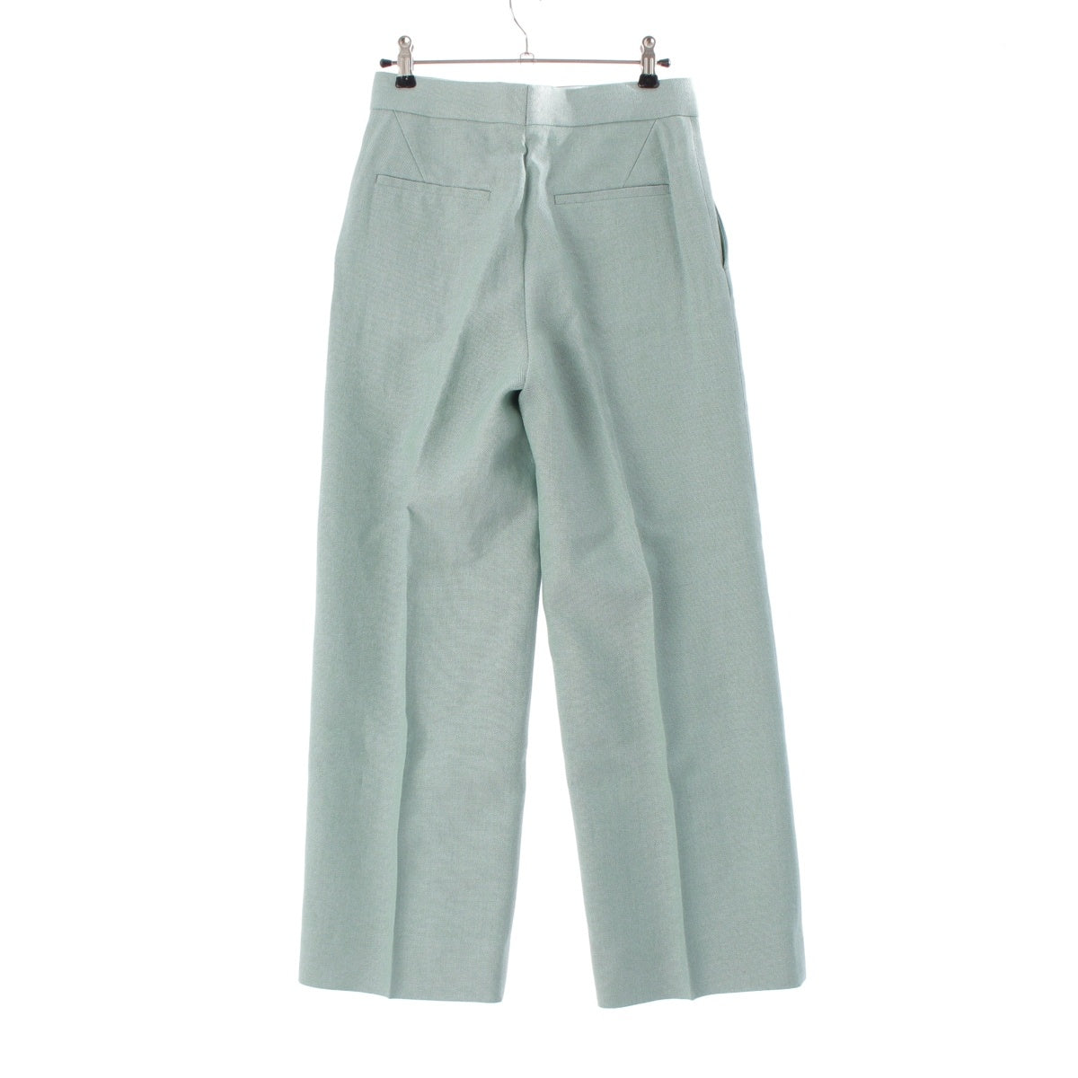 Drawer Linen Wool Silk RESORT1 Nanako Woven Linen Straight Slacks Pants Bottoms 6514-236-1293 green 34
