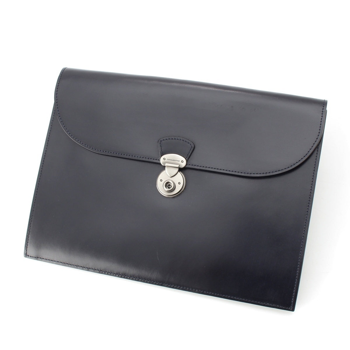 COCOMEISTER leather Bridle Clutch bag Navy