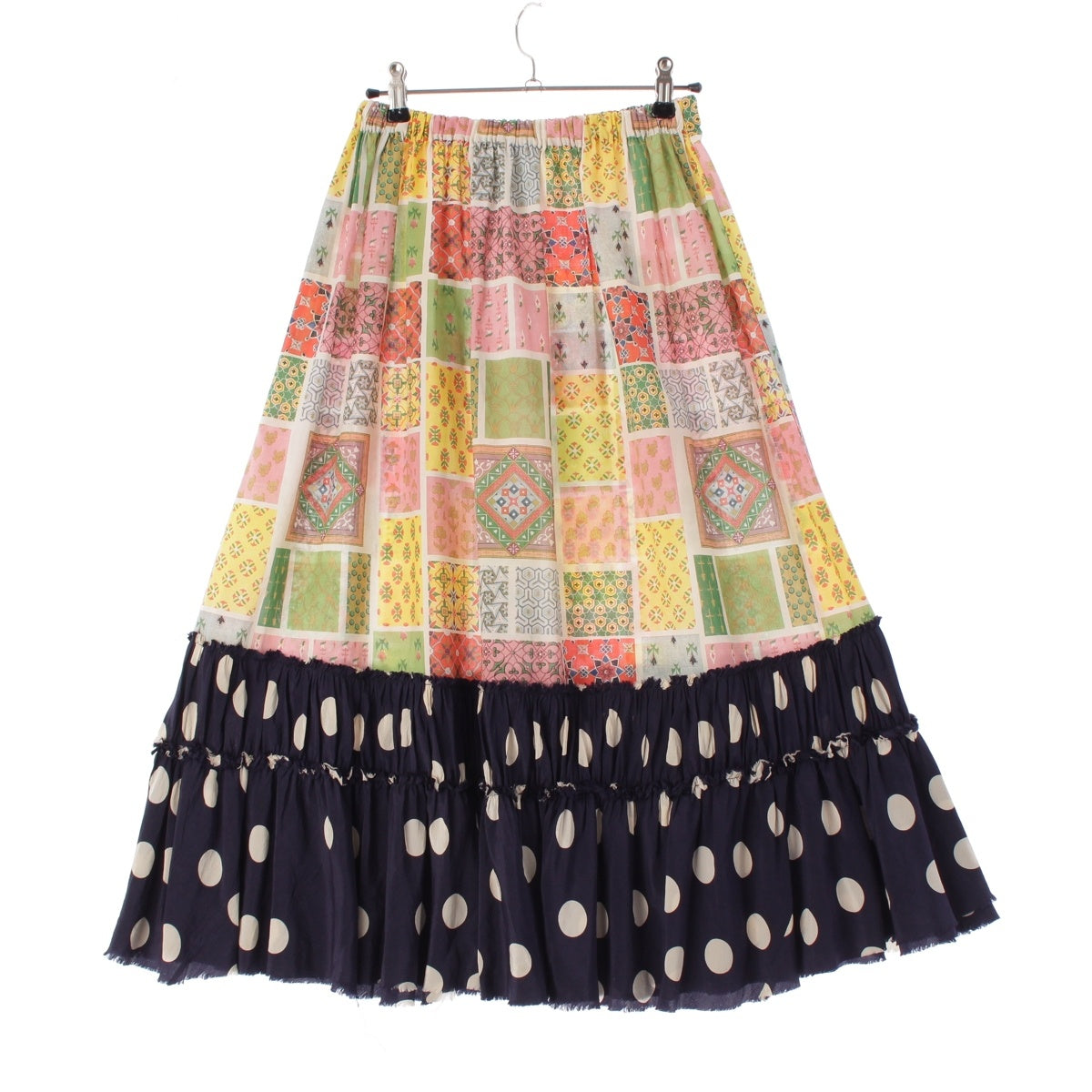 robe de chambre COMME des GARCONS Switching All-over Pattern Flare Long skirt multicolor