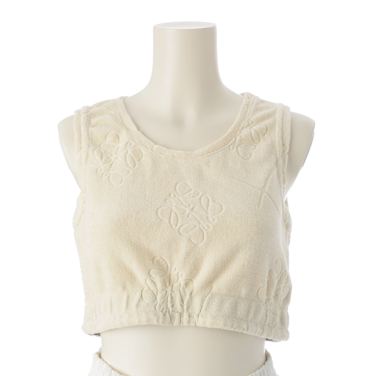 LOEWE cotton Anagram Paula's Ibiza Sleeveless Top Cut tops beige S