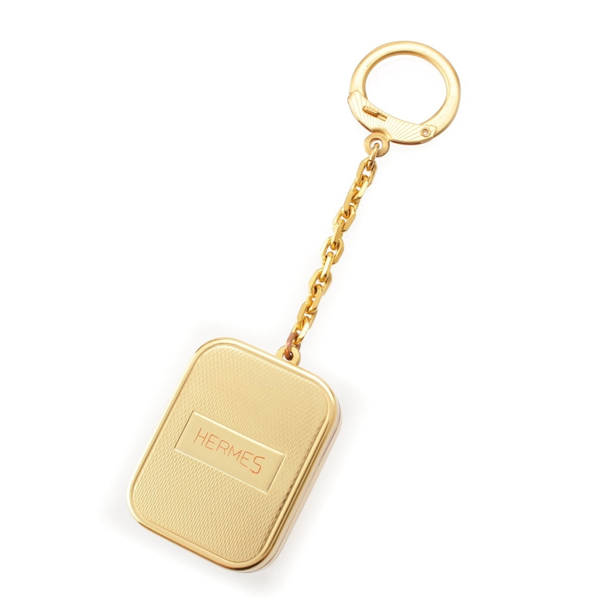 HERMES Music Box Keychain Key ring gold