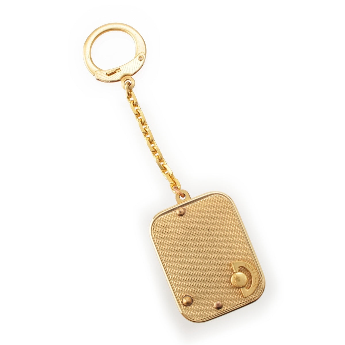 HERMES Music Box Keychain Key ring gold