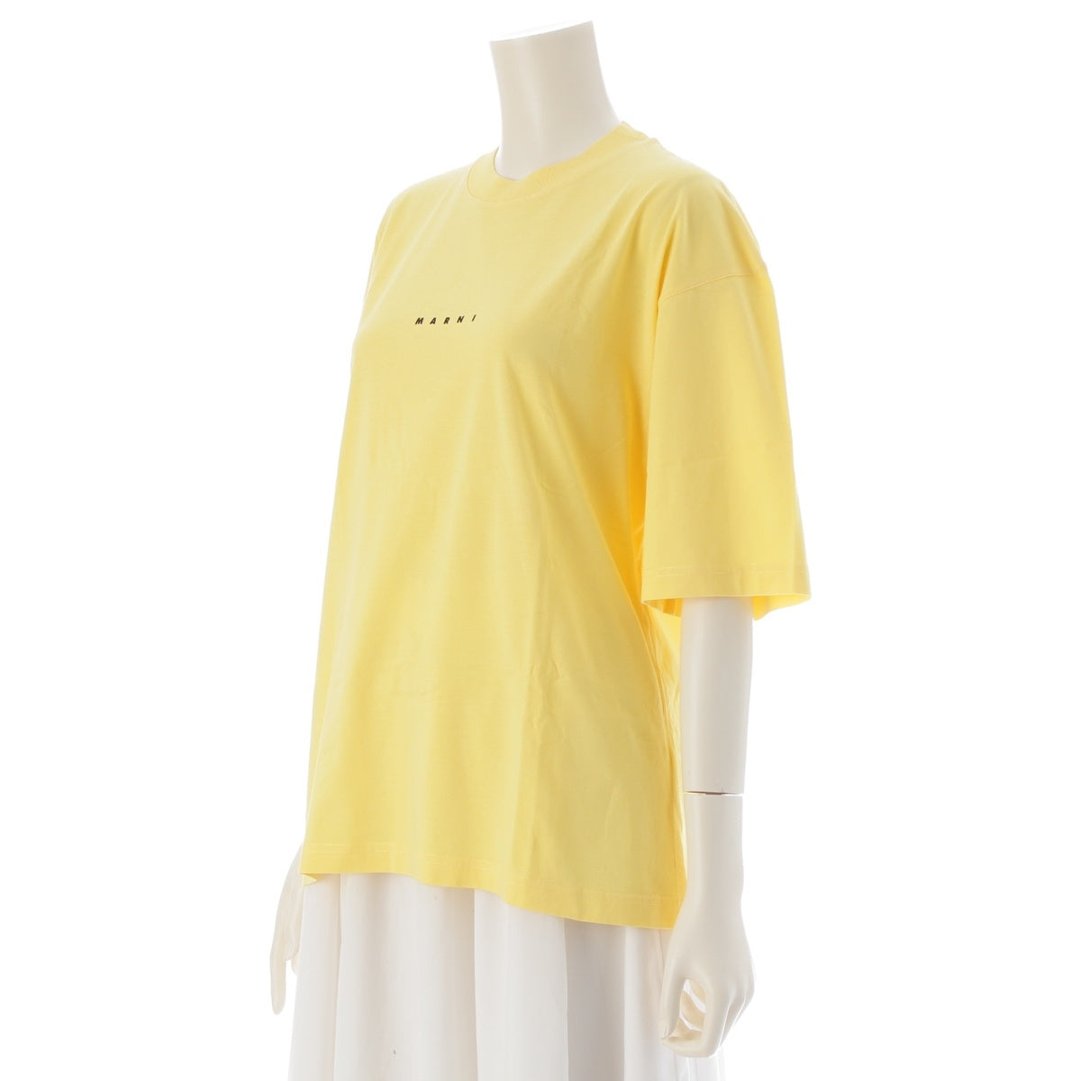 MARNI Logo print Cut T-shirt tops THJE0263P1 yellow 40